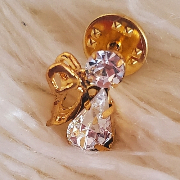 💃Sparky Gold Antique Rhinestone Brooch. 🌴 - Picture 1 of 4